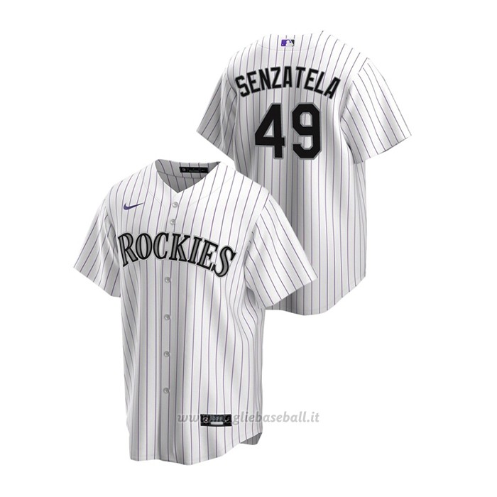 Maglia Baseball Uomo Colorado Rockies Antonio Senzatela Replica Primera Bianco